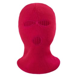 Vinter fuld ansigtsmaske Tre-huls Balaclava strikket hue hals damask - Rose