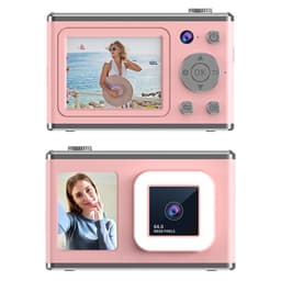 2,4"" skjerm med dobbel linse videoopptak CCD digitalkamera med 32 GB kort + leser - rosa