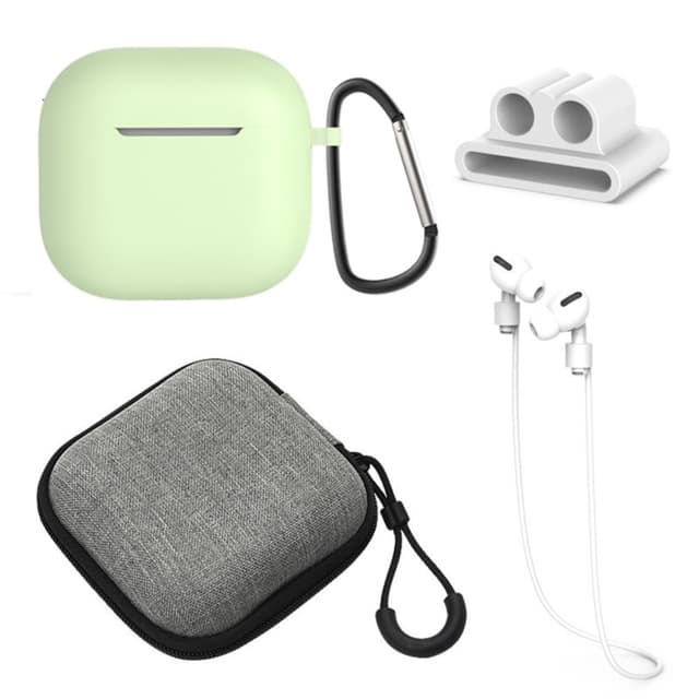 För AirPods 4 5st Tillbehör Fodral förvaringsbox halsrem hörlurshållare nyckelring - Matcha