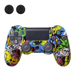 Suojakuori Sony PlayStation 4 Pro Slim PS4:lle liukastumista estävälle silikonikuorelle - Skull Graffiti