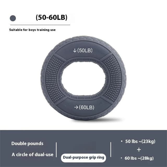 Handgreppsförstärkare Underarm Finger Handled Muskeltränar - 50-60lb / Grå
