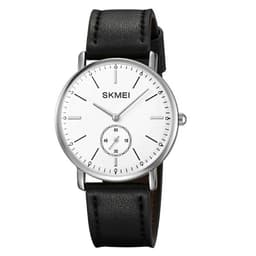 SKMEI Armbandsklocka Klocka Läderrem Rund kvartsklocka - Silver