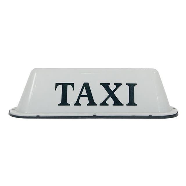 12V Universal Taxi Taklampa PP Tak LED Lampa - Vit / Gummimagnet