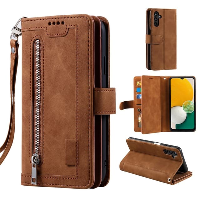 Til Samsung Galaxy A26 5G Etui med Lynlåslomme og 9 Kortlommer