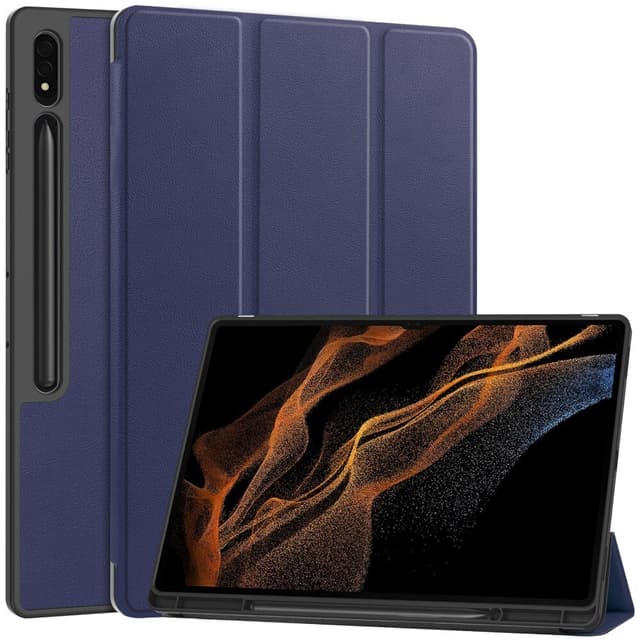 Samsung Galaxy Tab S10 Ultra Jalustakotelo Iskunkestävä Nahkainen Kotelo Kynänpidikkeellä