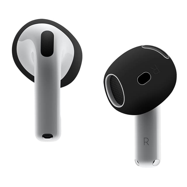 For AirPods 4 ørepropper Sklisikkert silikonetui Ørepropper Ørepropper - Svart
