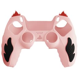 Playstation 5 / PS5 Silikone Skin Cover Case Anti-Slip Protection Flame Design - Lyserød