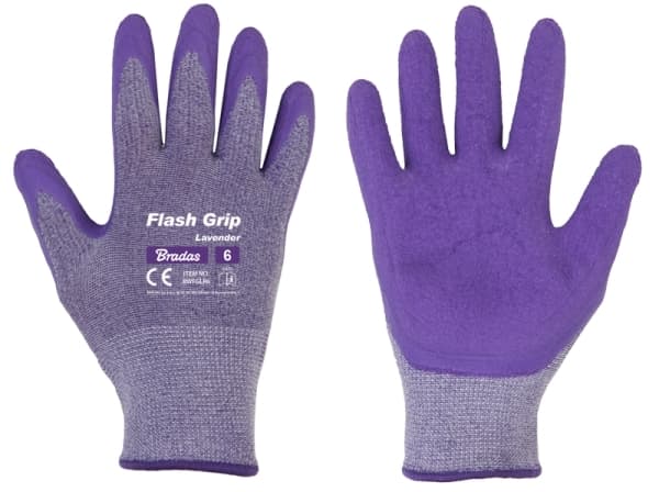 Set med 24 produkter. Hansker FLASH GRIP LAVENDER, størrelse 8