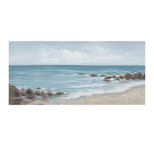 Oljemålning 70x150cm, havsstrand