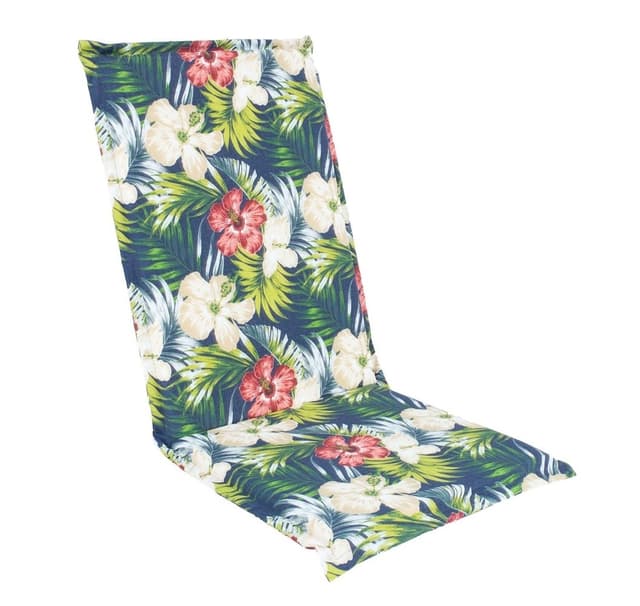 Dyna till stol SOMMARBLOMMA 48x115x4,5cm, mörkblommig