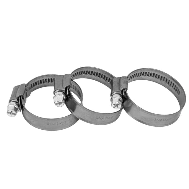 Set med 50 produkter. Rustfri sebra slangeklemme BRADAS 25-40mm