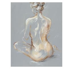 Oljemaleri 80x100cm, sittende dame