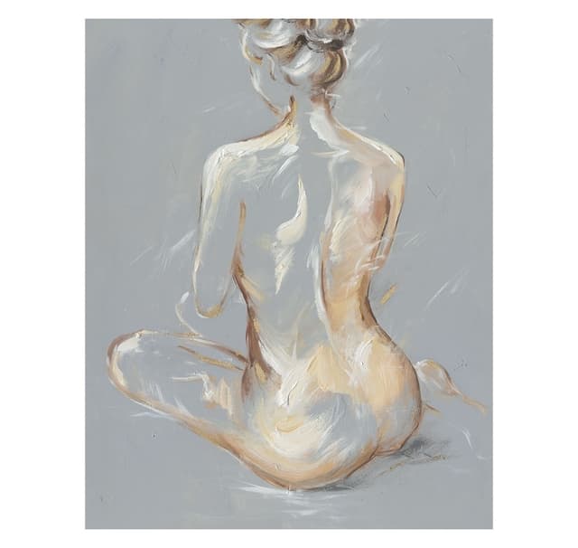 Oljemaleri 80x100cm, sittende dame
