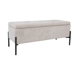 Bänk RORI med förvaringslåda, beige