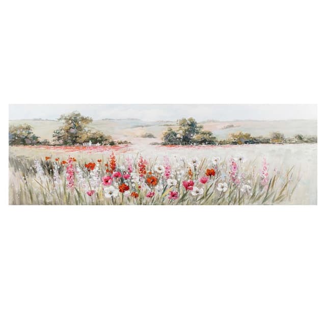 Oljemaleri 50x150cm, valmuer