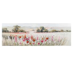 Oljemålning 50x150cm, vallmo