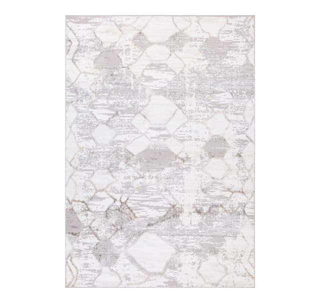 Teppe SALAMANCA-3, 200x285cm, sølv/hvit