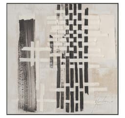 Målning med ram 80x80cm, abstrakt mönster