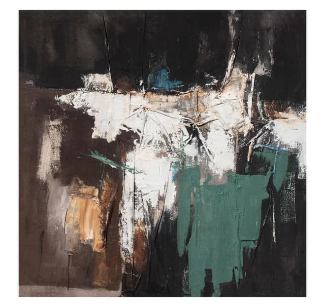 Oljemaleri 120x120cm, abstrakt kveld