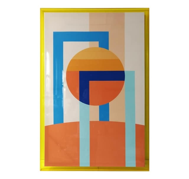 Veggkunst WALLY 80x120cm, abstrakt dag, akryl