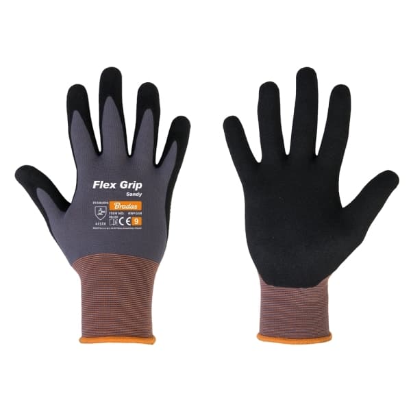Set med 12 produkter. Hansker FLEX GRIP SENDY nitril, størrelse 9