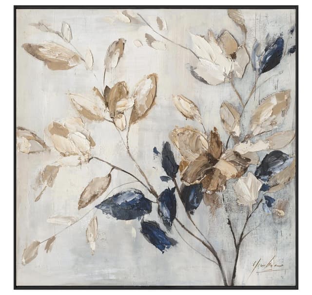 Maleri med ramme 100x100cm, greiner