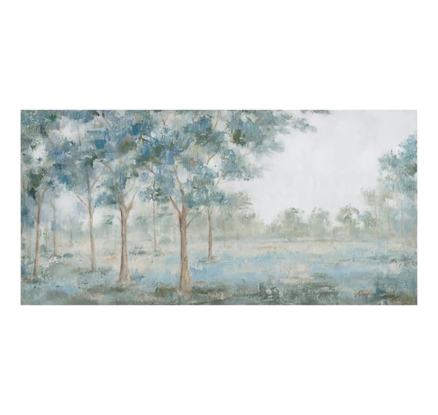 Oljemålning 70x150cm, gröna träd