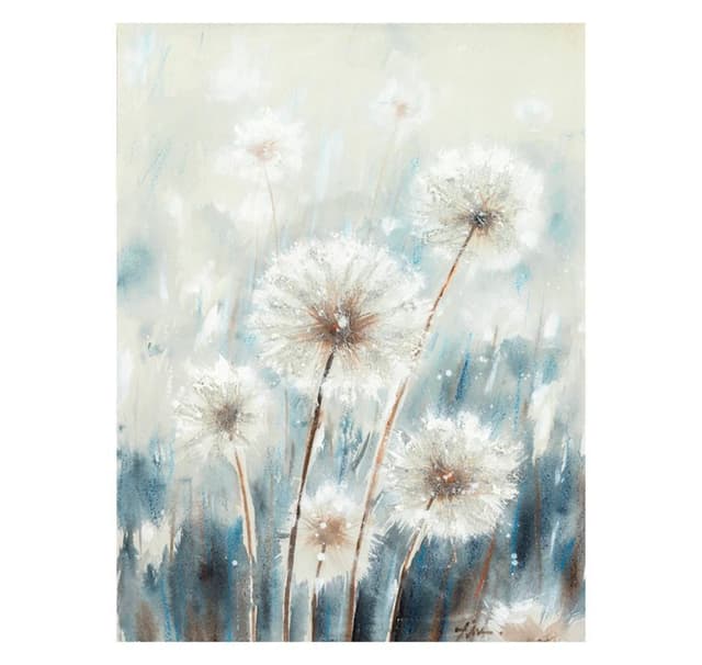 Oljemaleri 60x80cm, flygende løvetann