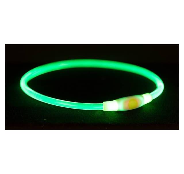 Sikkerhedskrave flash lysring USB, LXL: 65 cm/d 8 mm, grøn