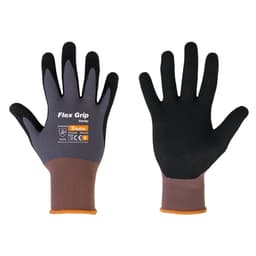 12 tuotteen paketti. Käsineet FLEX GRIP SANDY nitriiliä, koko 11