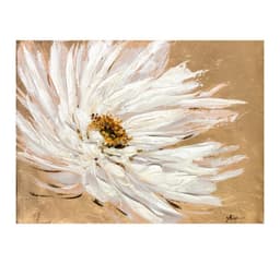 Oljemålning 90x120cm, vit blomma