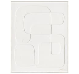 Målning med ram 80x100cm, vit form