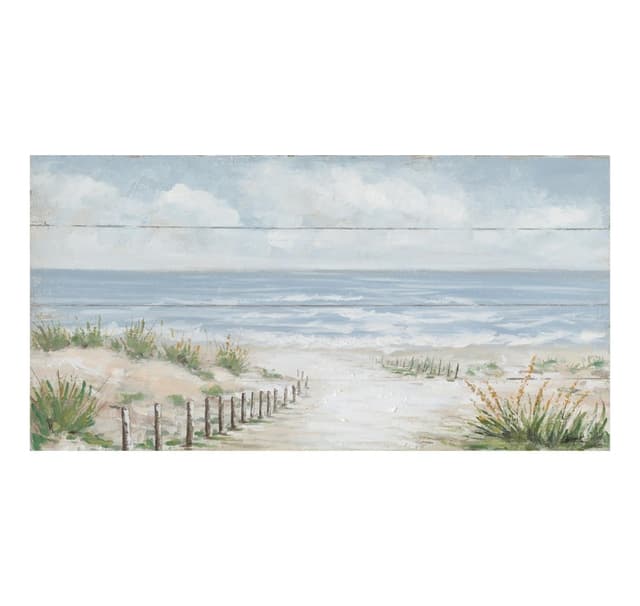 Oljemaleri 70x140cm, vei til stranden