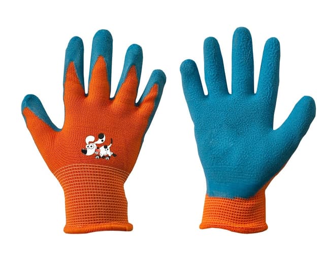 Set med 24 produkter. Hansker ORANSJE latex, størrelse 5