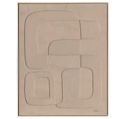 Maleri med ramme 80x100cm, lysebrun form