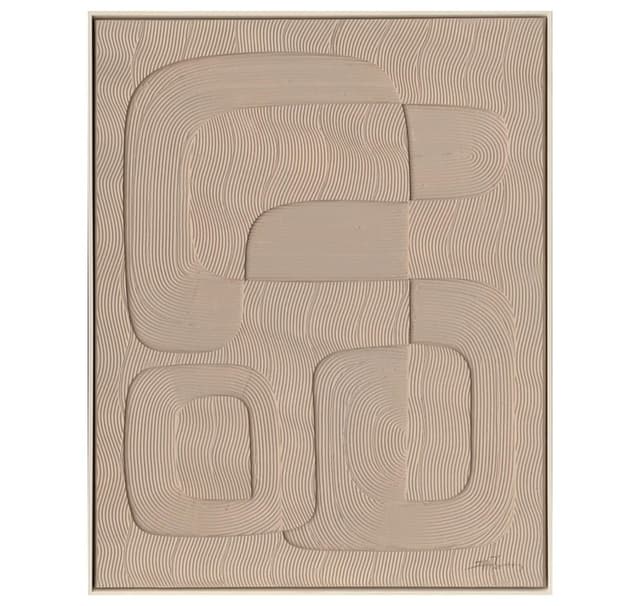 Maleri med ramme 80x100cm, lysebrun form