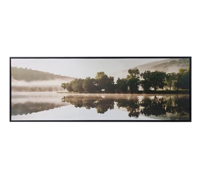 Väggkonst WALLY 50x140cm, dimma på sjön