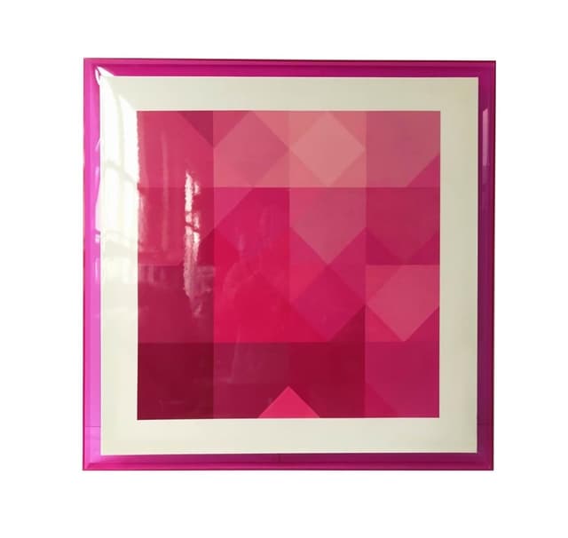 Väggkonst WALLY 80x80cm, rosa, akryl