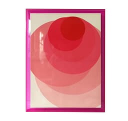 Veggkunst WALLY 60x80cm, rosa sirkel, akryl