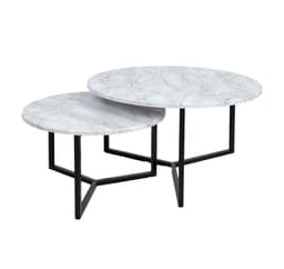 Soffbord AKIRA 2st set D80xH45cm, D60xH37cm, ljusgrå