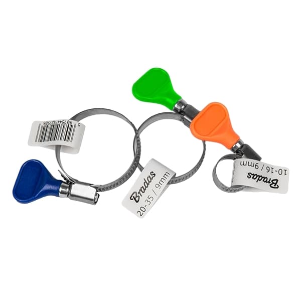 Set med 50 produkter. Rustfri sebra slangeklemme 12-20mm med sommerfuglnøkkel