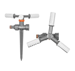 WHITE LINE 3-arms roterende sprinkler på pigg - blemme