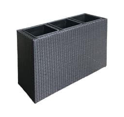 Blomlåda WICKER 84x30xH62cm, svart