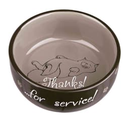 Katteskål takk for service, keramikk, 0,3 l/ø 11 cm, Trixie