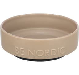 Be nordic skål, keramikk/gummi, 0,5 l/ø 16 cm, taupe, Trixie