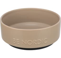 Skål, keramik/gummi, 1,2 l/ø 18 cm, taupe
