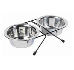 Sett med stålskåler med hevet bunn Eat on Feet, 2 × 0,45 l/ø 12 cm