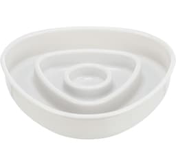 Slow Feeding skål, plast/TPR, 0,35 l/15 × 15 cm, grå