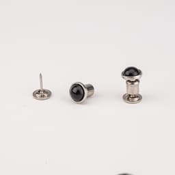 Sömlösa tryckknappar, platta pärlknappar (10 st) Svart