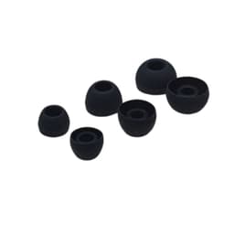Silikonikuulokkeet 4,5-6 mm kuulokkeille 3 kokoa 15 paria Musta